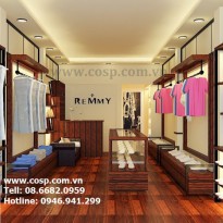 Thiết kế cửa hàng thời trang cao cấp Remmy - Quận 3